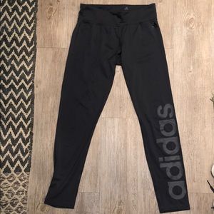 Dark gray adidas leggings. Size medium.